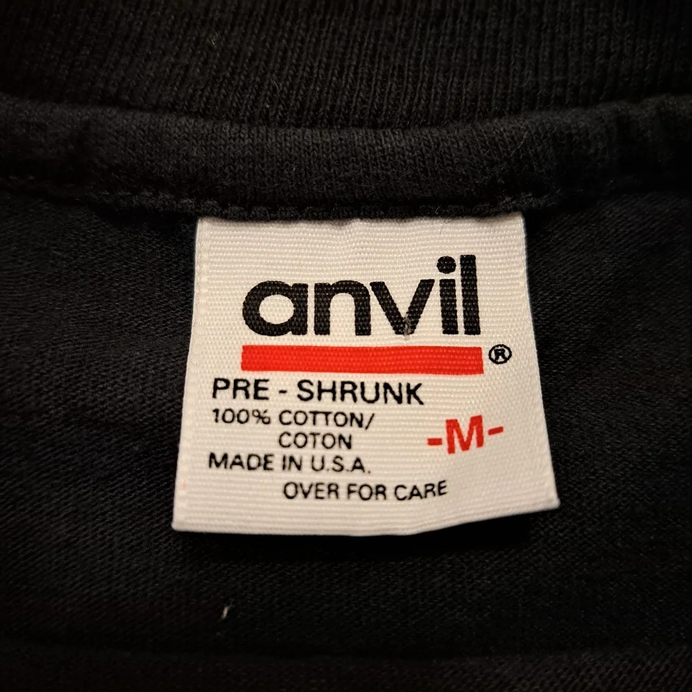 Vintage Anvil Black Jackson Hole Wyoming Single‎ Stitch T-Shirt Size Medium - Picture 4 of 7